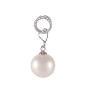 PENDENTIF OR GRIS 375/00 PERLE DE CULTURE EAU DOUCE CHINE 9,5/10MM