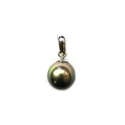 PENDENTIF OR GRIS 375/00 PERLE DE CULTURE DES MERS DU SUD TAHITI