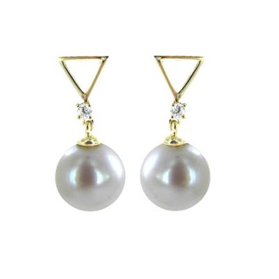 BO OR JAUNE 750/00 PERLE DE CULTURE EAU DOUCE CHINE 8/8,5MM
