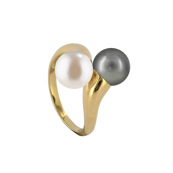 BAGUE OR JAUNE 750/00 2.60g MERS DU SUD TAHITI 8/8,5MM RONDE NOIRE