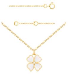 COLLIER OR JAUNE 375/00 2.35g NACRE TREFLE