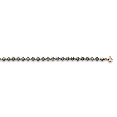 COLLIER OR JAUNE 375/00 PERLE DE CULTURE EAU DOUCE CHINE 3,5/4MM