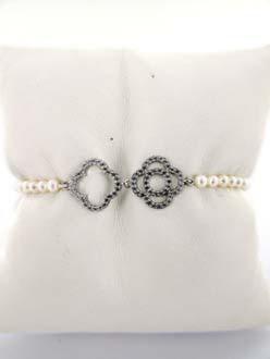 BRACELET ARGENT 925/00 0.17g EAU DOUCE CHINE 4,5/5MM BAROQUE MULTICOLORE