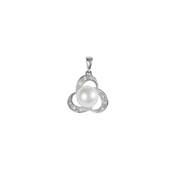 PENDENTIF OR GRIS 750/00 PERLE DE CULTURE EAU DOUCE CHINE 7,5/8MM