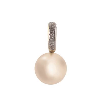 PENDENTIF OR JAUNE 750/00 PERLE DE CULTURE EAU DOUCE CHINE 8,5/9MM
