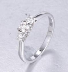 BAGUE OR GRIS 750/00 2.30g T54 D0.25(1)+0.27(14) G2.30