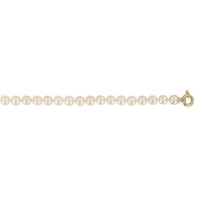 COLLIER OR JAUNE 375/00 AKOYA 7/7,5MM RONDE BLANCHE 7/7,5MM