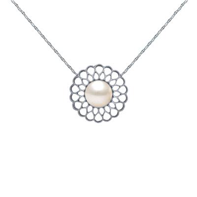 COLLIER OR GRIS 750/00 PERLE DE CULTURE AKOYA JAPON