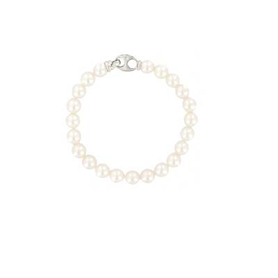 BRACELET OR GRIS 750/00 PERLE DE CULTURE AKOYA JAPON 7,5/8MM