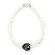 BRACELET OR JAUNE 375/00 PERLE DE CULTURE EAU DOUCE CHINE 4,5/5MM