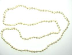 COLLIER EAU DOUCE CHINE 5/7,5MM BOUTON ROND BLANCHE