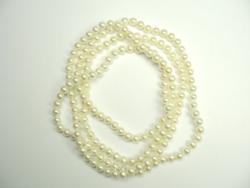 COLLIER CHINE EAU DOUCE CHINE 6/6,5MM SEMI-RONDE BLANC