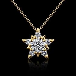 COLLIER OR JAUNE 750/00 1.46g 6 DIAMANTS RONDS 0.36CT