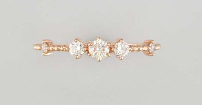 BAGUE OR ROSE 750/00 D0.29(5) G1.62