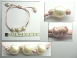 BRACELET EAU DOUCE CHINE 11/12MM BAROQUE BLANCHE